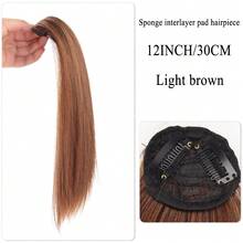 女士高额假发，带海绵衬里，隐形蓬松顶部假发，两侧加厚以增加发量，适合日常化妆和佩戴饰品。 - 彩色 - 查看 12