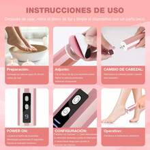 TendenciaPulidor De Uñas Profesional Esmeril Drill Portátil Para Pies RosaCalidad premium - Rosa - Ver 7