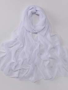 梦幻系列时尚串珠花卉装饰庆典及情人节礼物头巾，亮粉色 - 彩色 - 查看 7