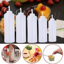 1pc Plastic Squeeze Bottle Condiment Dispenser Mustard Ketchup Sauce Vinegar Accessories Supplies Kitchen Convenience Tools - Multicolor - View 11