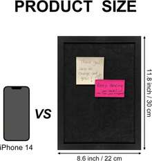 TORASO Cork Board Bulletin Board With Felt,Wood Framed Display Bulletin Board For Walls With Pins, Eye Bolts, Gaskets, Screws, Pin Board For Office, School And Home(Black,1pc) - ColorA - View 4