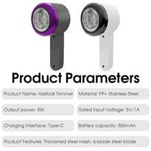 Electric Fabric Shaver, Digital Display, Rechargeable Lint Remover, Sweater Defuzzer, USB Charging, Household Appliance - Multicolor - View 5