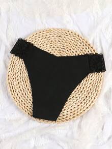 Custom Women'S Name Letter Pattern Comfortable Lace Breathable Panties For Valentine'S Day - Black - View 5