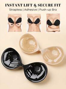 1 Chiếc Áo Ngực Nâng Ngực Silicone Vô Hình: Áo Ngực Silicone Không Dây Vô Hình Mùa Hè Cho Đám Cưới, Miếng Che Đầu Ngực Nâng Ngực, Thoáng Khí, Tự Dính, Miếng Che Đầu Ngực Silicone Nâng Ngực Dành Cho Nữ, Thích Hợp Cho Váy Và Đồ Lót - Nhiều màu - Xem 3