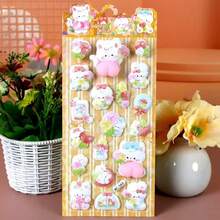 一套全新儿童卡通动物减压贴纸，可爱又实用，可作为卡通装饰贴纸。采用海绵和PS材质制成，共有四种款式。可用于制作贴纸簿、装饰笔记本电脑、冰箱，以及DIY卡通手机壳等。 - 彩色 - 查看 7