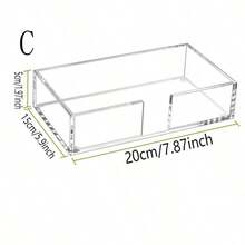 Estante acrílico para toallas de invitados, soporte transparente para toallas de papel de baño, soporte para pañuelos desechables, adecuado para baño, cocina, fiestas, bodas y diversas ocasiones - transparente - Ver 9
