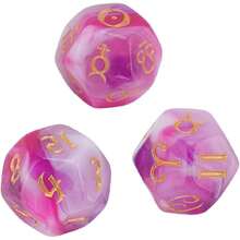 Dados poliédricos, Juego de Dados Fácil de Leer Brillo Gran Equilibrio 3PCS para adivinación,37498075 - Tipo de Enchufe A Japonés (100V) - Ver 2