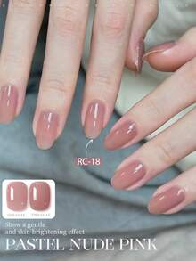 XEIJAYI 1 Bottle 15ml Ice Transparent Nude Pink Gel Nail Polish, UV/LED Nail Polish For Long-Lasting Manicure Effect In Minutes Nails - Pink - View 3