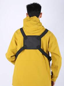 2026 New Tactical Bag Casual Personalized Vest Bag Men's Chest Bag Multifunctional Outdoor Sports Backpack Cycling & Motorcycle Bag Fishing Bag Student Bag Gift For Boyfriend, Gift For Father, Birthday Gift, Valentine's Day Gift, Father's Day Gift - Black - View 5