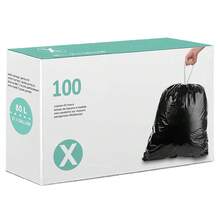 21 Gallon Code X 100 Count Heavy Duty Trash Bags 1.2 Mil THICK 80 Liter Drawstring Black Garbage Liners Heavy Duty Plastic Bags Compatible With Code X Leak-Proof & Tear Resistant,100Count(Packof1),CodeXBlack - CodeXBlack - 查看 1