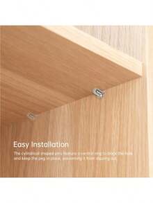 106pcs Metal Shelf Pins Kit, Nickel-Plated Support Pegs, 4 Styles, 5mm & 1/4 Inch, For Bookshelves, Cabinets, Kitchen Furniture & Closets