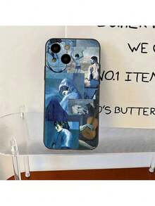 Coque de téléphone avec peinture abstraite de Picasso compatible avec 16, 15, 14, 13, 12, Pro, Max, 11, 7, 8, Plus, XR, XS Max. Coque silicone souple antichoc. Coque compatible avec 17 Pro, 17 Pro Max, 17, 16 Pro - Z8 - Voir 2