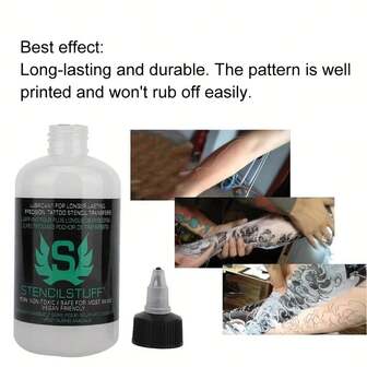 Tattoo Transfer Paste - Tattoo Transfer Cream - Tattoo Template Transfer Gel Solution, Professional Tattoo Template Gel, Template Magic Cream, Suitable For Transfer Paper Machine Template Tattoo Transfer Solution, Clear And Long-Lasting