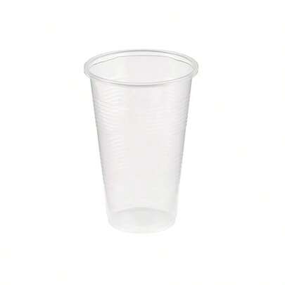 Plastic Tumblers 0.5 Pint Clear Plastic Half Pint Party Cups Disposable And  50 Pack