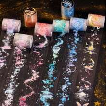 Butterfly Shadow Blurry Tape, Exquisite Dreamy Shell Light And Shadow Effect ET Tape, Creative Aesthetic Personalized Stickers, DIY Stationery Stickers, Cartoon Cute Creative Interesting Waterproof, Candy Stickers, Phone Stickers, For Scrapbooking, Collage, Scrapbook, Bullet Journal, Notebook, Handicrafts, Water Bottles, Guitars, Skateboards, Bicycles, Motorcycles, Helmets, Luggage, Phones And Computers - Multicolor - View 8