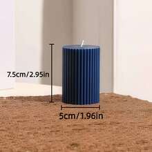 1.96-7.87英寸北欧蓝条纹装饰蜡烛，直径1.96英寸。复古风格高端圆柱形香氛蜡烛，适合家居装饰、烛台礼品，营造浪漫氛围，可用作装饰蜡烛、家用烛台、婚礼蜡烛、香氛蜡烛和女士礼物。 - 彩色 - 查看 17
