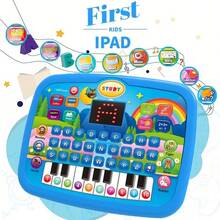 Multifunctional Learning Tablet | Letters, Numbers, Music, Animals, Piano Keys Educational Toy, Suitable For Children 3+ Years Old, Battery Powered (Batteries Not Included) - Multicolor - View 12