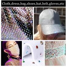 Round Flat Bottom Crystal Glass DIY Rhinestones, Hot Melt Glue Rhinestone Decorations For Room Decor, Crafts, Mirrors, Clothes, Shoes, Shirts, Hats, Gifts - Crystal AB - View 11