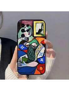 Coque de téléphone compatible avec Galaxy A54 A71 A72 A73 S22 S23 Ultra, en silicone souple noir, motif abstrait de Pablo Picasso. Coque compatible avec iPhone 17 Pro, 17 Pro Max, 17, 16 Pro - Z1 - Voir 6