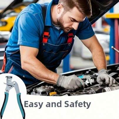 1 pieza Pinzas para retirar clips del panel de la puerta del coche, pinzas compactas y portátiles para liberación rápida de clips, pinzas anguladas multiusos