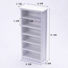 10分钟DIY微型家具场景，白色OB11储物柜，书架和桶柜，迷你娃娃屋家具模型 - 彩色 - 查看 18