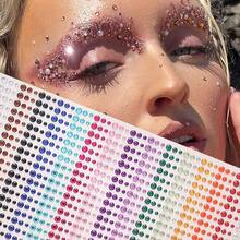 900pcs/1800pcs Color Eye Gems Assorted Arts Accessories, Music Festival Stage Performance Face Jewelry Makeup Supplies - Nhiều màu - Xem 8