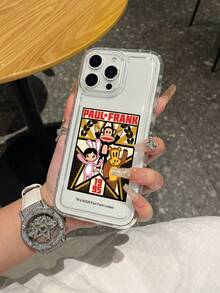 Officially Licensed Paul Frank Transparent Airbag Phone Case, Full Coverage Shockproof Camera Protection, Monkey, Rabbit, Bear, Letter, Star Pattern, New Design Compatible With IPhone 13/14/15/16 Pro Max - Multicolor - View 2