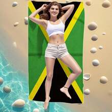 1pc Quick-Dry Ultra-Fine Fiber Beach Towel - Super Absorbent, Lightweight, Sand-Proof, Suitable For Travel, Swimming, Fitness, Yoga - Ideal For Beach Lovers And Travelers - Perfect For Relaxing By The Pool And Outdoor Activities Bathroom Decor - Green - View 4