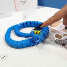 1个Gary小蛇3D打印玩具模型，关节可活动，会绕圈，造型时尚小蛇模型，新年礼物，情人节礼物，复活节礼物 - 彩色 - 查看 5