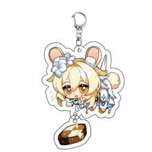 Acrylic Keychain Wendy, Klee, Mona, Sucrose Anime Peripheral Collection Toy Small Gift Backpack Pendant Ornament - Multicolor - View 3