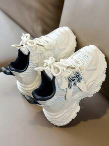 2026年春季新款童鞋，男女童轻便舒适运动鞋，儿童防滑透气厚底运动鞋 - 白色 - 查看 2