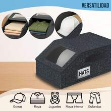 Organizador de Gorras y Sombreros, Almacenamiento hasta 24 gorras, Porta Gorras Plegable y Resistente, Organizador de Ropa para clóset, Varios Colores (Azul Oscuro, 2-Pack),37498163 - Rosa Pálido - Ver 6