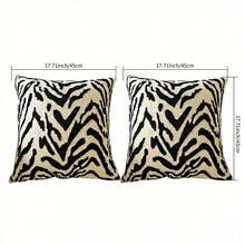 One Embroidered Tiger Pattern Pillow Cover, Featuring Light Luxury Design. Exquisite Tiger Embroidery Brings Vivid Details, Perfect For Living Room, Bed, Sofa Back Cushions-Adding Elegant Chinese Style And Personality To Your Home! - Nhiều màu - Xem 8