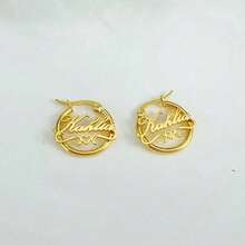 [ Customization ] Personalized Ribbon Love 1 Name Earring, Customized Bead Gift, Birthday Celebration Graduation Back To School Gift, Mother's Day Gift - Nhiều màu - Xem 8