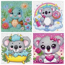 1 Set Diamond Painting Kit - Raccoon, Shiny Diamond Mosaic Art Kit, Handmade DIY Diamond Room Decor Painting, Kids Holiday Craft Supplies, Includes Canvas, Diamond Bags, Tools, Suitable For Home Wall Decor, Tabletop Decor, Kids Holiday Gift, And Friends Festival Gift - Multicolor - View 1