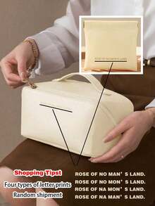 Waterproof PU Leather Cosmetic Bag, Portable Toiletry Makeup Bag, Makeup Organizer Bag, Large Capacity Double Layer Makeup Bag, Waterproof PU Skincare Bag, Makeup Travel Bag, Cosmetic Bag, Skincare Bag, Toiletry Bag, Travel Essential, Cruise Essential, Bohemian Style