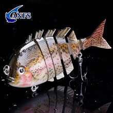 1pc/5pcsñuelos de Pesca SwimPanfish Multi Articulados Panfish Bluegill Swimbaits Duros de Superficie para Lubina Crank Agua Dulce Agua Salada - 489-2 amarillo - Ver 6