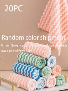 Bộ 10/5 khăn lau bát đĩa bằng vải lông san hô, khăn lau họa tiết sóng, khăn bếp kẻ sọc, khăn lau nhà bếp, khăn lau bát đĩa bằng vải lông san hô, khăn lau nhà bếp, dụng cụ vệ sinh nhà bếp, miếng lau không dính dầu mỡ, không nhờn, không rụng lông, đa năng, thảm lau nhà bếp gia dụng. - Nhiều màu - Xem 18