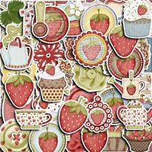 60 Cute Strawberry Creative Stickers DIY Computer And Paper Tape Hand Account Notebook Stickers Stationery Art Handmade - Berry Point and Berry Brain - View 1