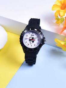 2026 Creative Football Design Children's Watch, Soft Silicone Strap Quartz Wristwatch For Boys - Black - View 10