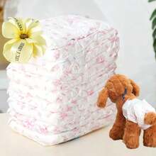 10pcs/Pack XS Disposable Male & Female Dog Diapers & Pee Pads, Super Absorbent Leak-Proof Pet Hygiene Pants For Incontinence, House Training & Travel Use, Suitable For Teddy & Small Breed Dogs, Please Check Size Chart Before Purchase - Blue and White - View 5