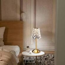 Crystal Lamp With Adjustable LED Lights, Rechargeable Ambient Lights, USB Night Lights For Desks, Dining Rooms, Kitchens, Bedrooms And Living Rooms, Home Decoration Bedside Lamps, Hotel And Bar Lighting, Touch Version With 3 Colors, Christmas Gift - 02 - 查看 4