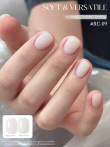 1Pc 15ML Pudding Milky Gel Nail Polish, Solid Color UV Gel Polish, For Professionals Starter Nail Art DIY - trắng - Xem 2