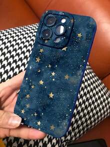 El diseño de un patrón de cielo estrellado azul. Esta es una funda de teléfono hermosa y a la moda que es compatible con iPhone. Es adecuado para iPhone 17/17pro/17Air/17promax/16e/16/16pro/16promax/15/15pro/15promax/15plus/14/14pro/14promax/14plus/13/13pro/13promax/13mini/12/12pro/12promax/12Mini/11/11pro/11promax/XSMax - Negro - Ver 3