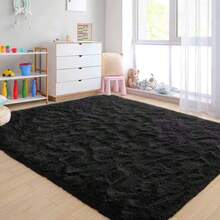 1 pieza Alfombra decorativa oblonga, decoración suave para dormitorio, alfombra para sala de juegos, disponible en gris, gris oscuro, rosa, negro, caramelo, crema, decoración del hogar, alfombra para sala de estar, alfombra para dormitorio, alfombra exterior lavable - Multicolor - Ver 7