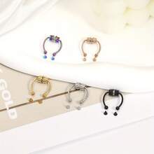 Zestaw 5/2 szt. fałszywych kolczyków do nosa, fałszywe kolczyki do przegrody nosowej, pasujące do każdej kobiecej biżuterii, idealne do noszenia na co dzień, na imprezę, festiwal muzyczny, prezent, wakacje na plaży, festiwale (Chiński Nowy Rok, Halloween, Walentynki, Wielkanoc, Boże Narodzenie) i różne okazje - Wielokolorowe - Zobacz 9