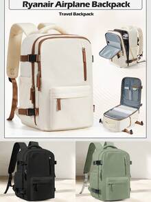 Zaino per laptop da 14 pollici, zaino da viaggio per piccole imprese da donna con più tasche, adatto per laptop da 14 pollici, design impermeabile, adatto per viaggi, weekend, colore nero, può essere utilizzato anche come zaino per libri, borsa da viaggio, zaino per studenti, zaino per il ritorno a scuola, regalo aziendale - Multicolore - Visualizzare 1