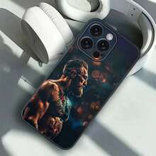 Custodia per telefono da boxe di Conor McGregor compatibile con 16 15 14 13 12 11 PRO MAX PLUS Mini, custodia morbida in TPU delicata sulla pelle - Custodia compatibile con 17 Pro Case, 17 Pro Max Case, 17 Case, 16 Pro Case - Z4 - View 1