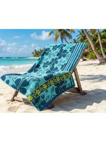 Large Bath Towel Set 140x70cm Embroidered Soft Terry Cloth High Quality Assorted Designs - Baby Blue - View 3
