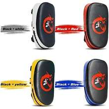yeacher Boxing Pad Kick Boxing Muay Thai Punching Pad Curved Strike Shield Boxing Training Mitt Punching Pad ARC Pad Equipo de práctica de Boxeo para Hombres y Mujeres - Negro y rojo - Ver 3